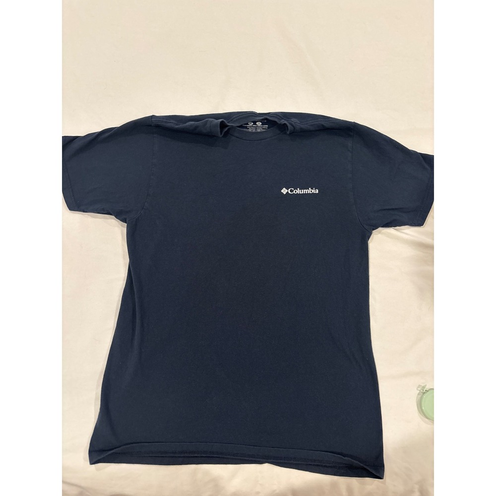 Columbia Mens Navy Blue Northwest Original Graphic T-Shirt Medium Short Sleeve